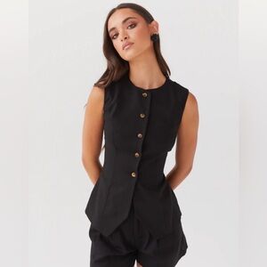Peppermayo Black Button-Up Set